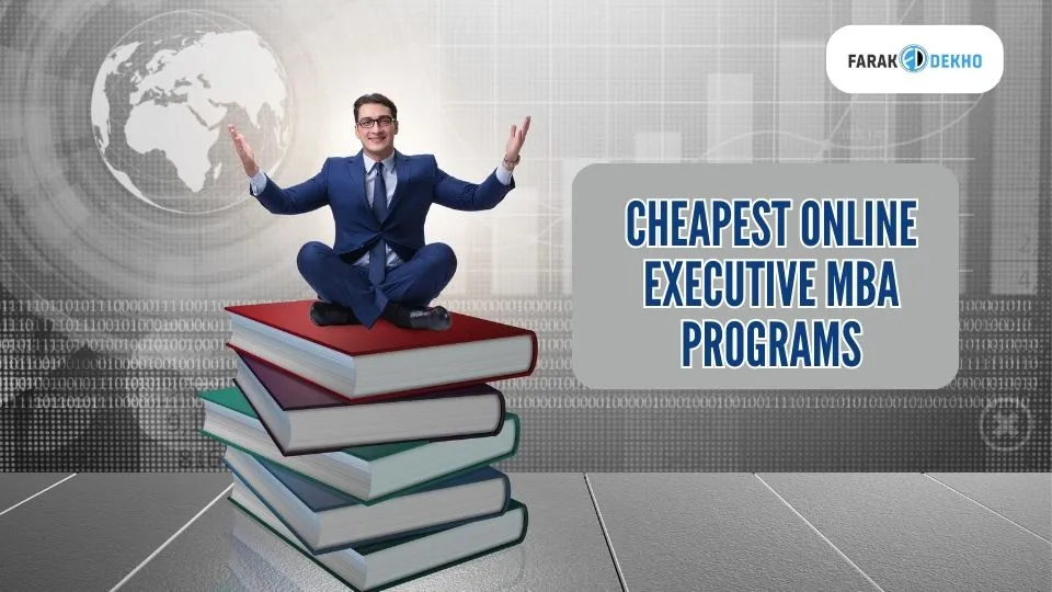 What Are The Cheapest Online Executive MBA Programs In India? a man siting on books of Cheapest Online Executive MBA Programs