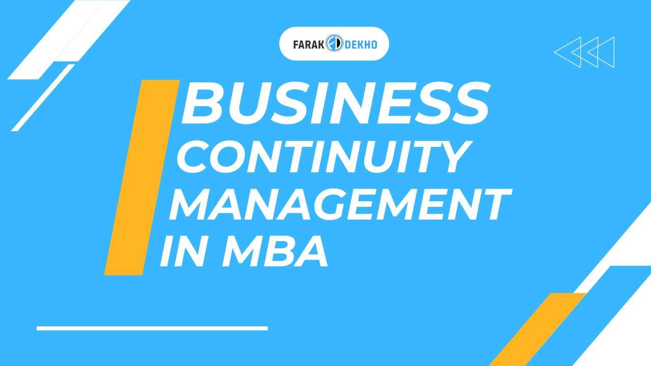 Business Continuity Management